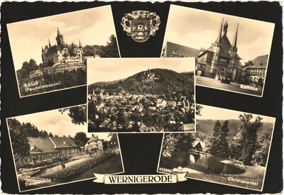 Town Hall, Stork Mill, Wernigerode Castle, Wernigerode, Harz, Germany Postcard