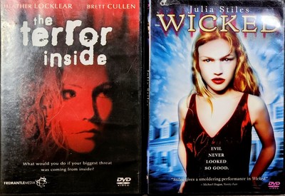 Wicked (1998, RARE!) & TERROR INSIDE / SHATTERED MIND (DVDS)
