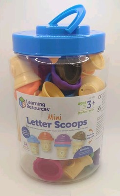 Learning Resources Mini Letter Scoops, Ages 3 Plus, Stacking Toys (52 Pieces)