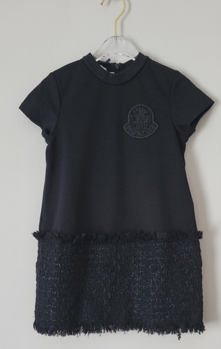 ★【MONCLER(モンクレール)】Abito midi a righe★ミディドレス MONCLER (モンクレール) ナイロン ハーフボタン ワッペン付き