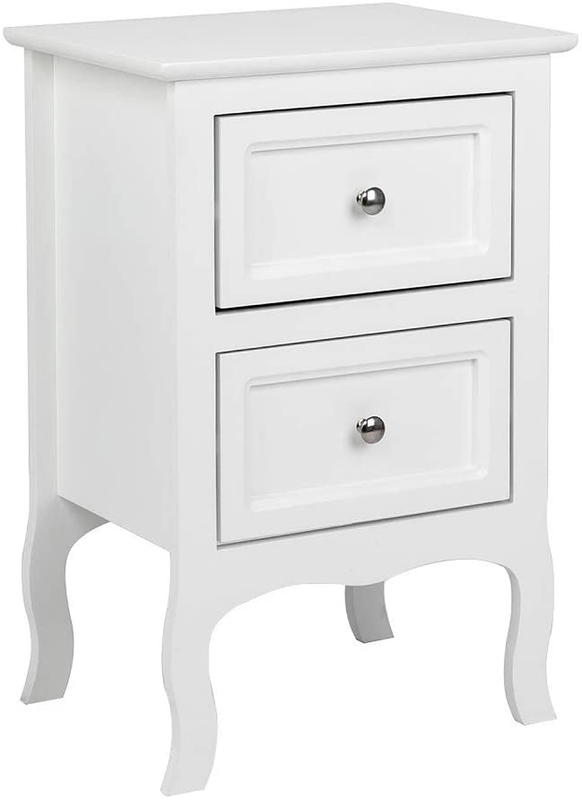 With 2 Drawers, Farmhouse Night Stands For Bedrooms, Small Bed