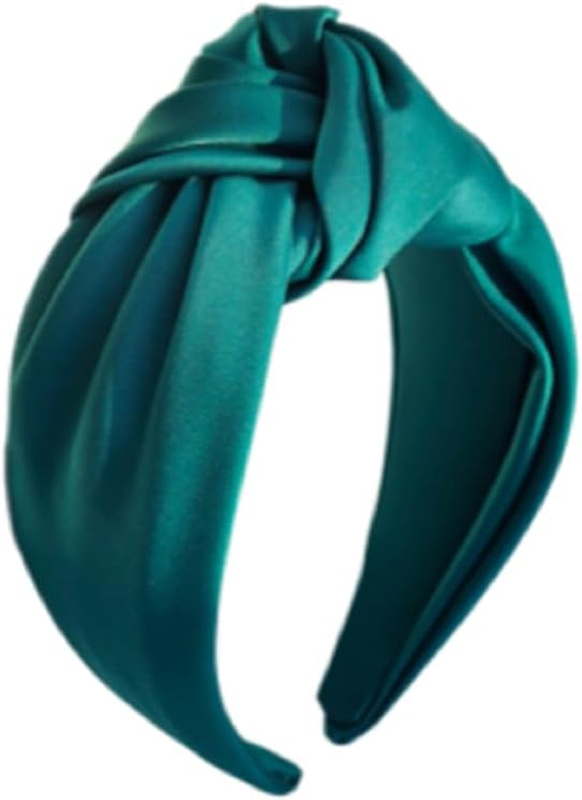 Headband, Top Knot Headband Satin for Women, Wide Headbands for Women'S Hair, No