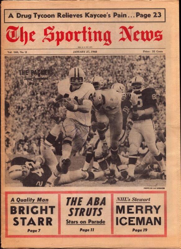 Donny Anderson Packers Autographed Signed The Sporting News Newspaper 1968 Cover
