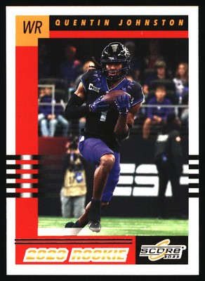 2023 Score #6 2003 Throwback Rookies Red Quentin Johnston TCU Horned Frogs