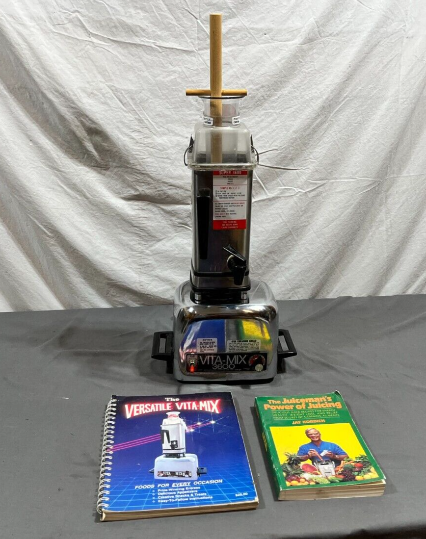 Vita-Mix 3600 479041 Heavy Duty Blade Reversing Blender/Mixer +Manual & Book