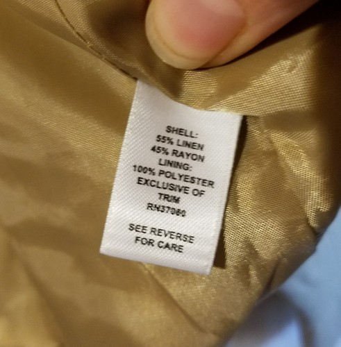 CATO Solid Tan Blazer Dress Jacket Long Sleeve Ruffle Front Career Size 16W