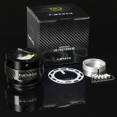 NRG STEERING WHEEL SHORT HUB+GEN 2.0 QUICK RELEASE CARBON FIBER FOR SUPRA CELICA
