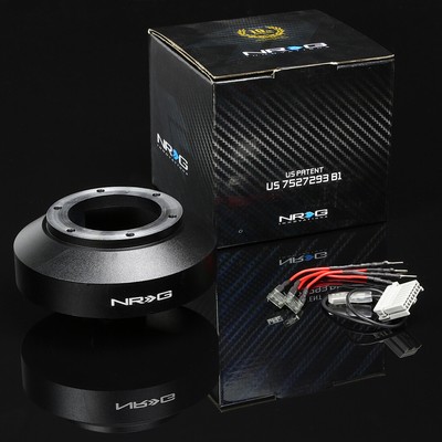 NRG STEERING WHEEL SHORT HUB+GEN 2.0 QUICK RELEASE BLACK FOR 350Z/370Z G35/G37