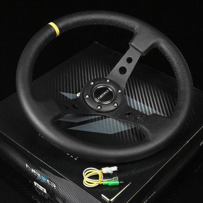NRG 130H HUB+IRIDIUM GEN 2.0 QUICK RELEASE+3"DISH STEERING WHEEL BLACK W/MARKING
