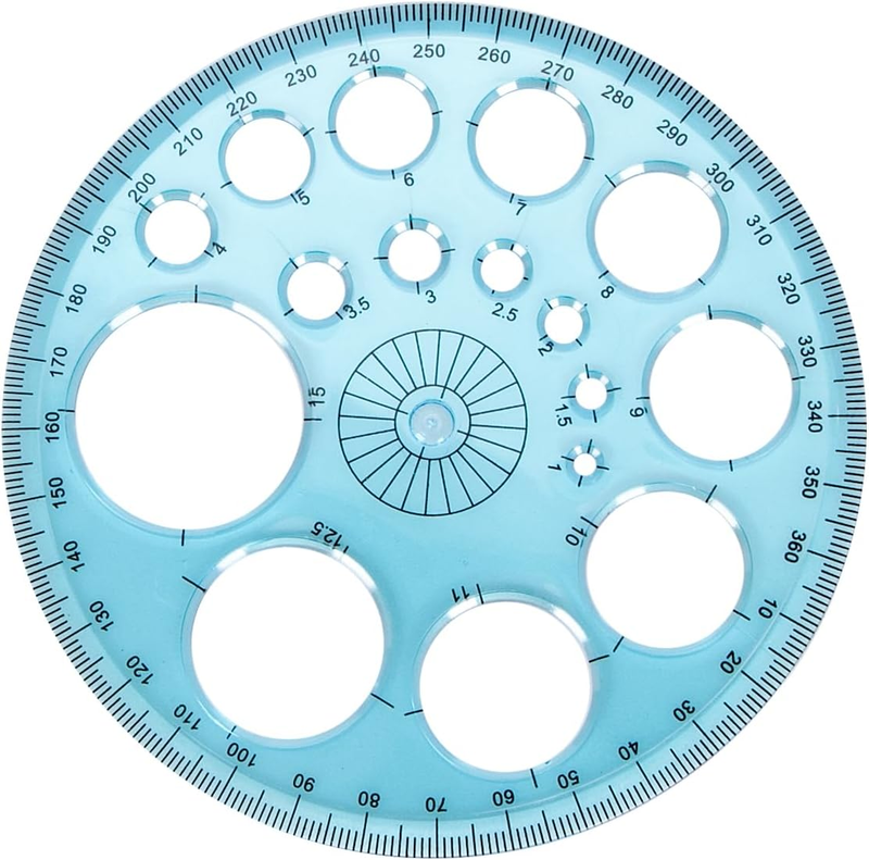 2 Pcs Drawing Stencil, Circle Template For Drawing, Ruler Quilling Tool