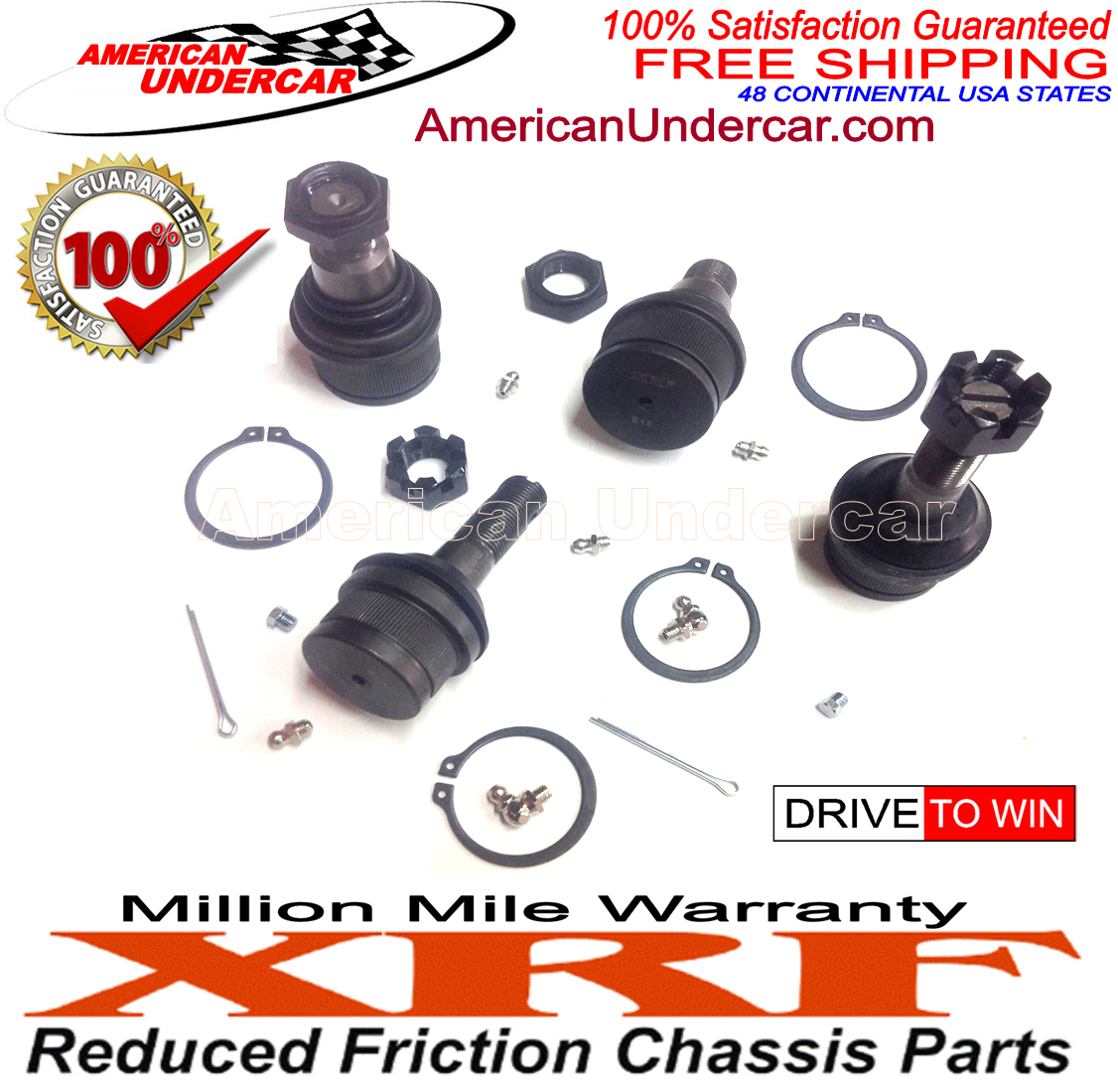 XRF Ball Joint Kit Ford 4x4 F250 F350 Super Duty Upper & Lower 92 - 19
