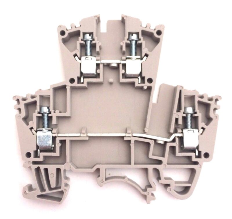 Din Rail Terminal Blocks Two Tier 12 Quantity Dkk2.5 Dinkle 12 Awg 20a 300v Ul