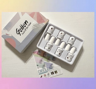 Gellen Gel Nail Polish Box Set of 6 UV LED Soak Off Pinks Matte Mauve