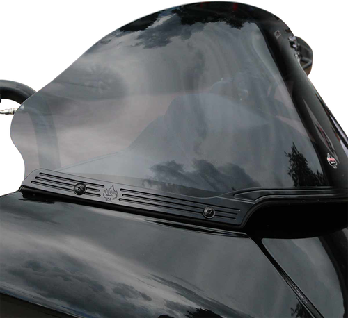 Klock Werks Black Windshield Fairing Trim for 2015-2023 Harley Road Glide Models