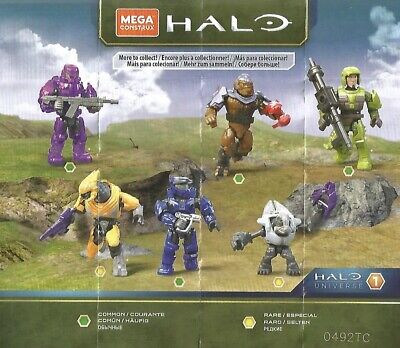 FULL SET LOT of 6 - MEGA CONSTRUX Halo: Universe Series Wave 1 Blind Bag Figures
