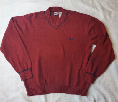 Fila v neck sale sweater