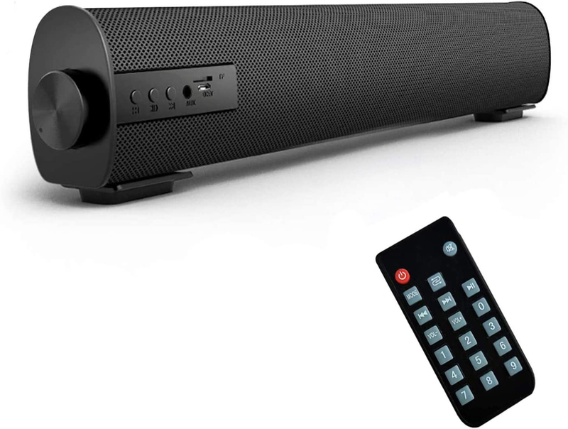 Soundbar for TV/PC, Outdoor/Indoor Wired & Wireless Bluetooth 5.0 Speaker with R