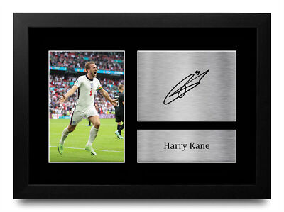 Harry Kane Signed A4 A3 Framed Printed Autograph Tottenham