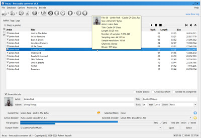 FREAC CD Audio Ripper Rip Music Converter WAV WMA MP3 MP4/M4A Software PC MAC