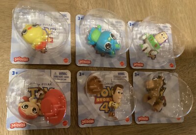 New Disney Pixar Toy Story 4 minis by Mattel clear Easter egg packaging set of 6