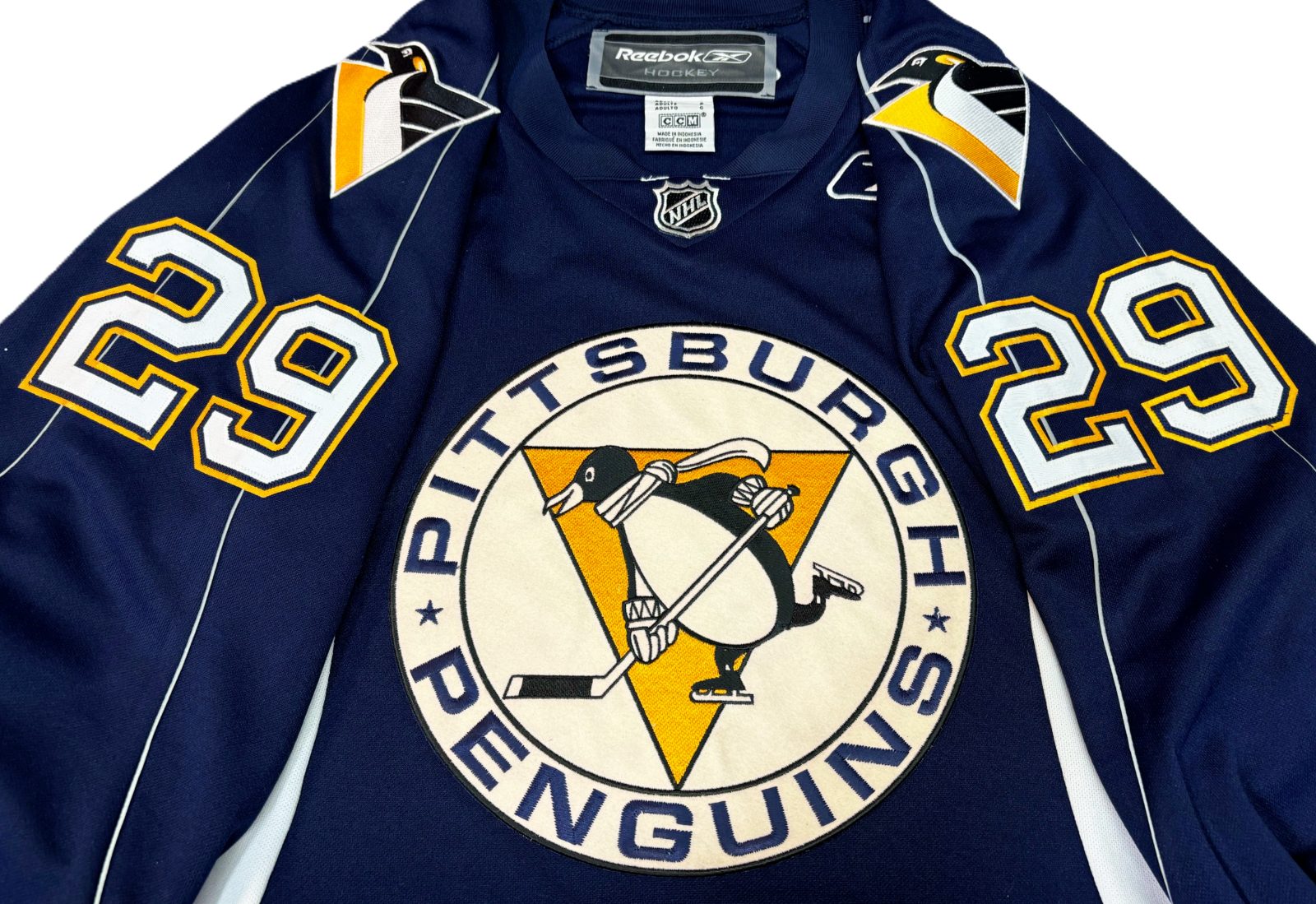 NWT-S MARC-ANDRE FLEURY RETRO PITTSBURGH PENGUINS CCM/RBK PRACTICE