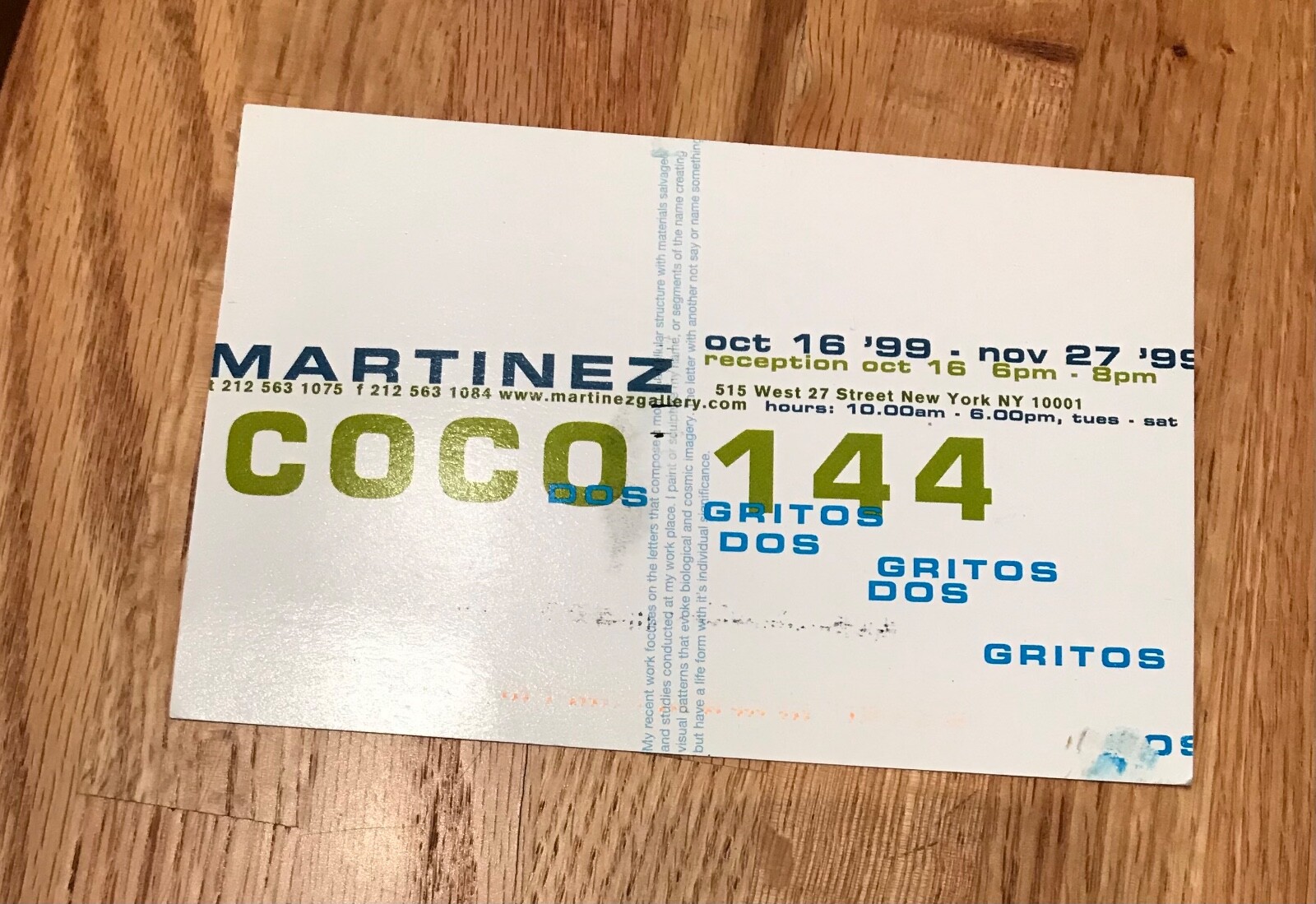 Coco 144 at Martinez Gallery, 1999 | eBay