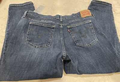 Levi s, Boyfriend, Blue Jeans, Women s Size 33 / 34 Front/Back Pockets, Stretchy
