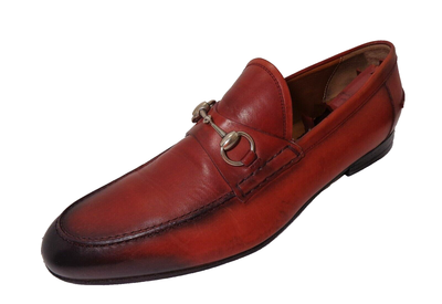 Burgundy gucci shop loafers
