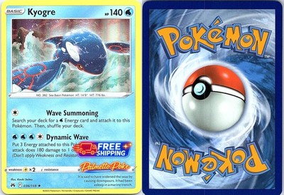 Kyogre 036/159 Holo Rare Crown Zenith Pokemon Lightly Played photo 3