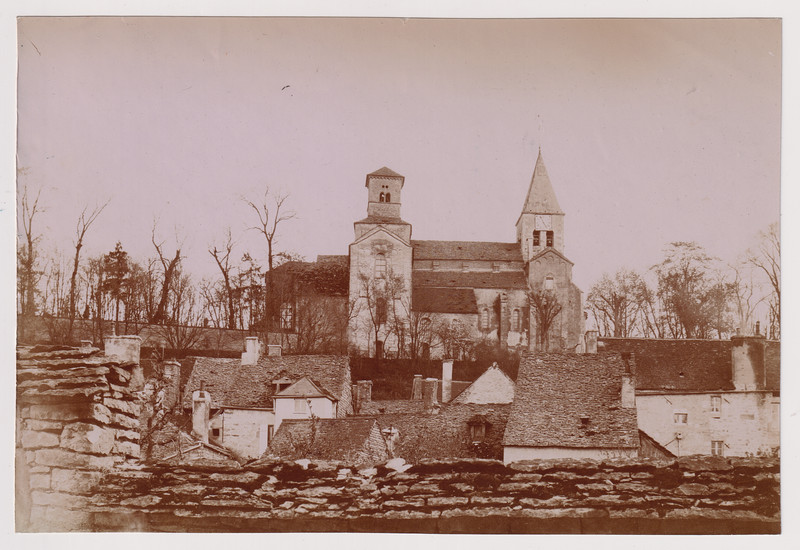 11,5x17 - Bourgogne - Eglise Saint Vorles - Vintage Citrate Print C.1905