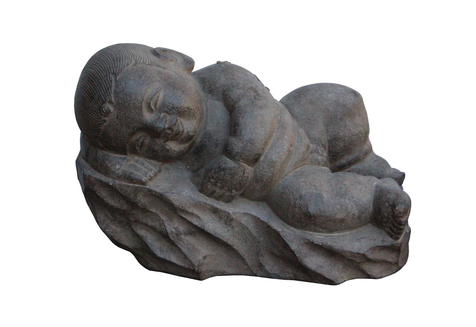 Chinese Oriental Stone Reclining Sleeping Baby Kid Figure cs3630S Chinese Oriental Stone Reclining Sleeping Baby Kid Figure cs3630S
