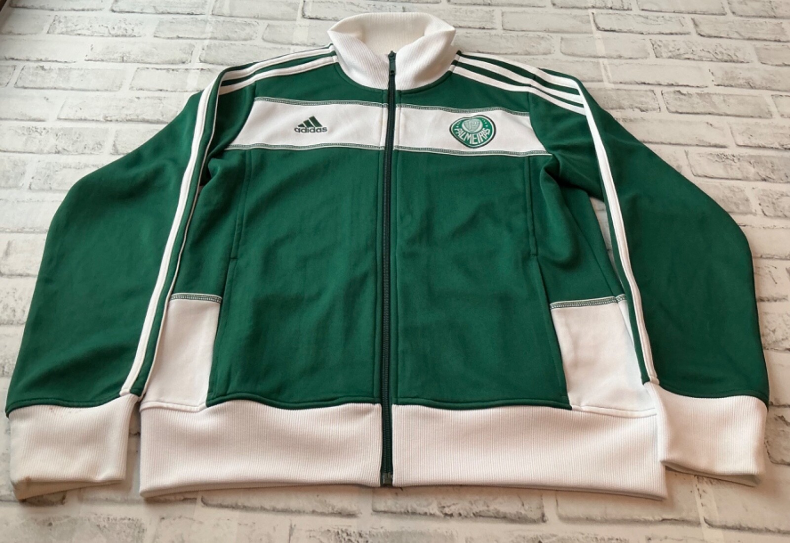 【希少】 adidas PALMEIRAS トラックジャケット グリーン XL Rare Large Adidas Track Jacket PALMEIRAS⚽️ VTG Green White