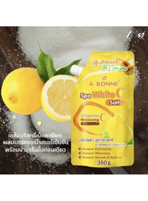 2X A Bonne Spa Whit C Salt Papaya & Lemon Moisture, Brightenin & Smooth  Skin