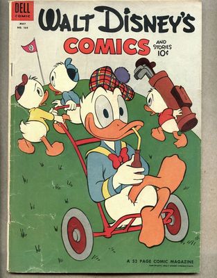 Walt Disneys Comics And Stories 164 1954 Vg Fn Carl Barks Blank Inside Covers