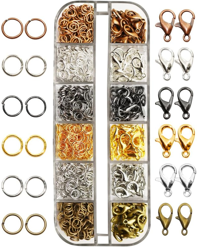 Open Jump Rings for Jewelry Making,6 Colors Lobster Claw Clasps,Jewelry Findings