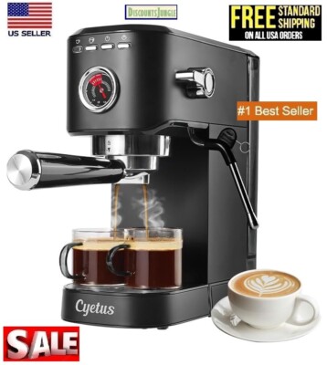 CYETUS Espresso Machine 20 Bar with Milk Frother Coffee Machine Latte Cappuccino