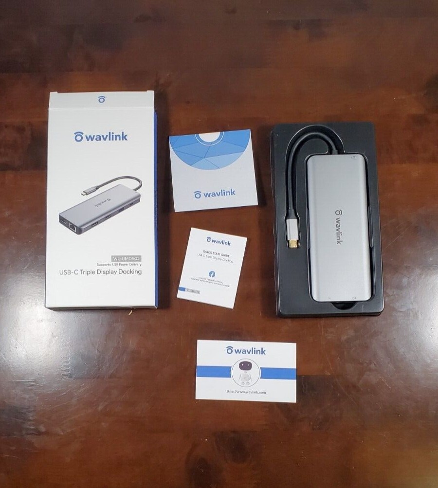 Wavlink UMD01 Docking Station - WL-UMD502. USB-C. triple display ...