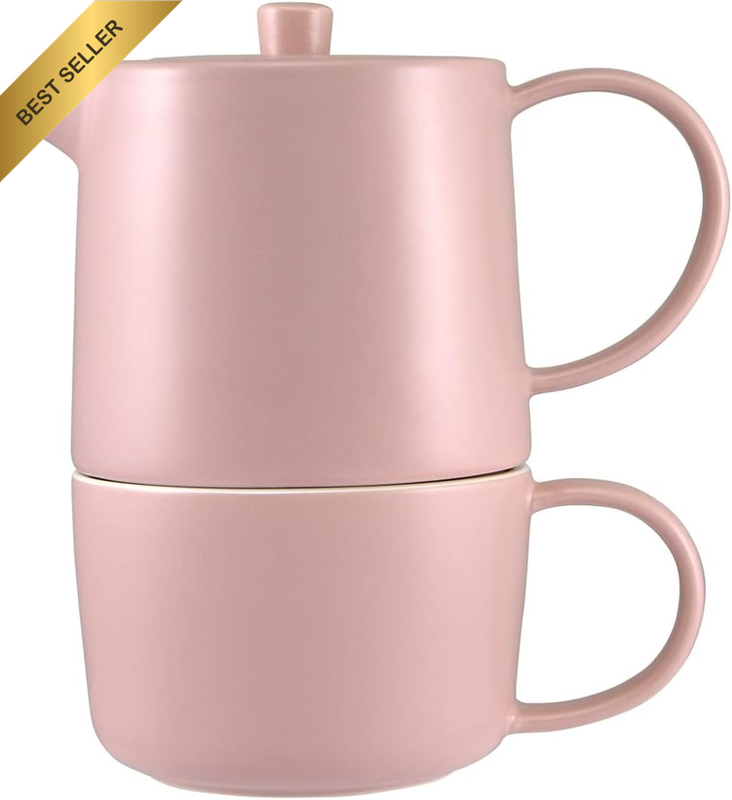 Cafe Life Tea for One with Infuser 450ML Rose Gift Boxed