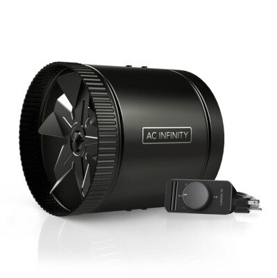 RAXIAL S8, Booster Fan Duct 8  with Speed Controller for Basements and Bathrooms