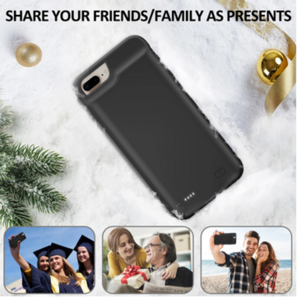 For iPhone 8 7 6 Plus SE External Battery Charger Case Power Bank Charging Cover
