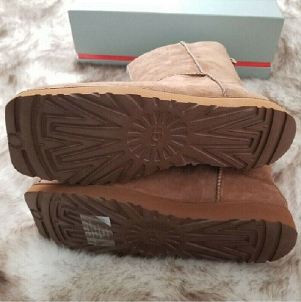 Pre-owned Ugg X Eckhaus Latta Men's Square Toe Shearling Boots Brown Select Size Msrp $525