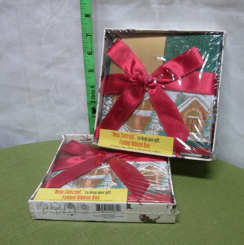 FOLDED RIBBON BOX weird DIY gift box w/ lid &