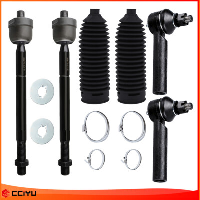 6pcs For 2005 - 2016 2017 2018 TOYOTA TACOMA Front Inner and Outer Tie Rod Ends