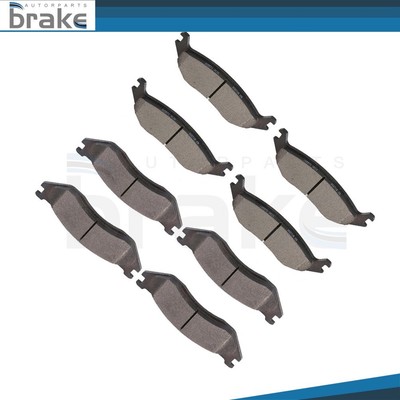 Front and Rear Ceramic Brake Pads For Dodge Ram 1500 2002 2003 - 2005 2WD/4WD