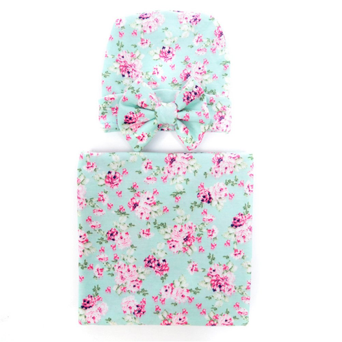 Hcside Newborn Infant Baby Swaddle Cotton Bath Towel Receiving Blankets Floral