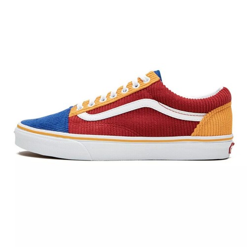 Вельветовые женские кроссовки Vans Old Skool, размер 6, повседневные туфли для скейтбординга с цветными блоками