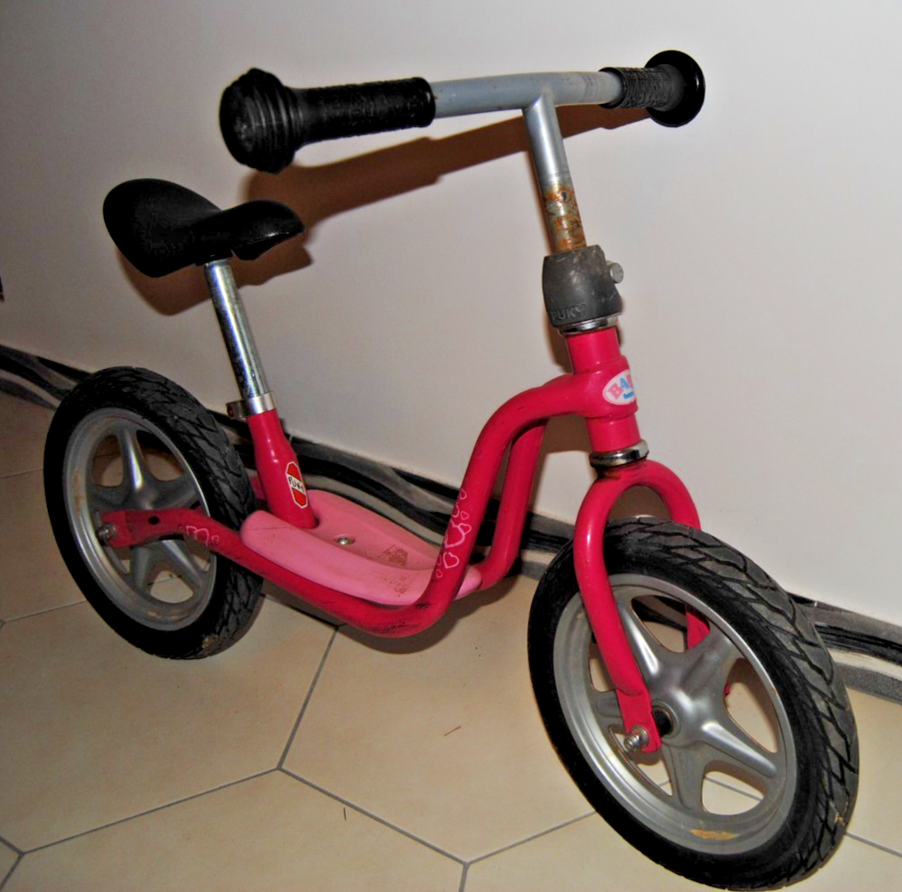 Bicicletta senza pedali bilanciamento bambina 1-3 anni rosa usato