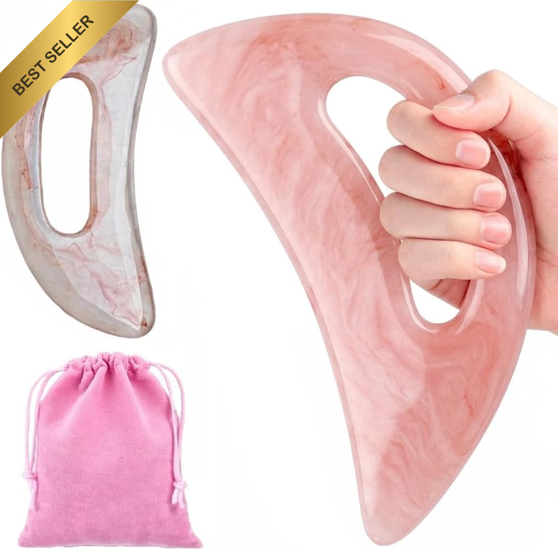 2Pcs Gua Sha Facial Tool, Face Sculpting Tool Set, Lymphatic Drainage Massager w