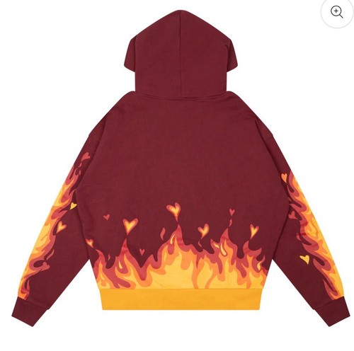 Pre-owned Drew House Fire Flames Hoodie Justin Bieber Authentic Men's Large Red Rare