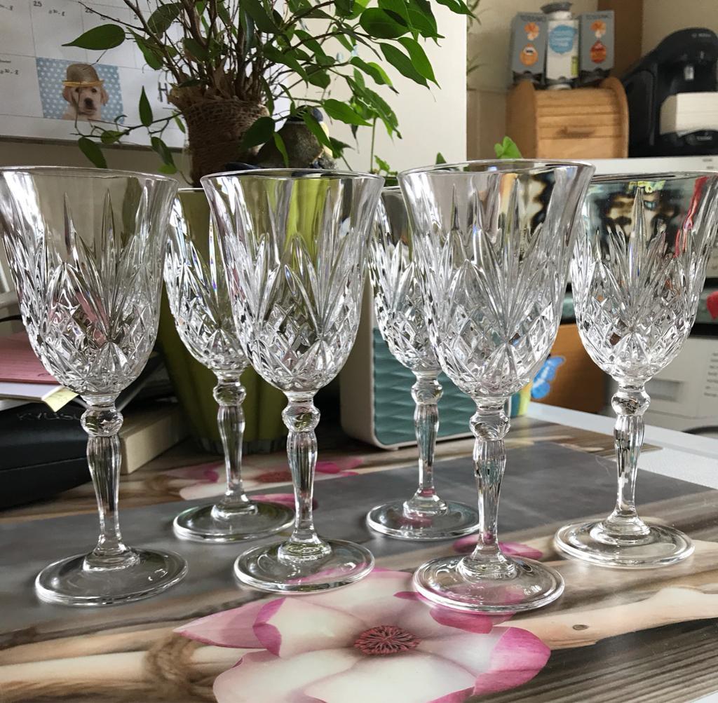Set of 6 crystal wine glasses in Ely, Cardiff Gumtree